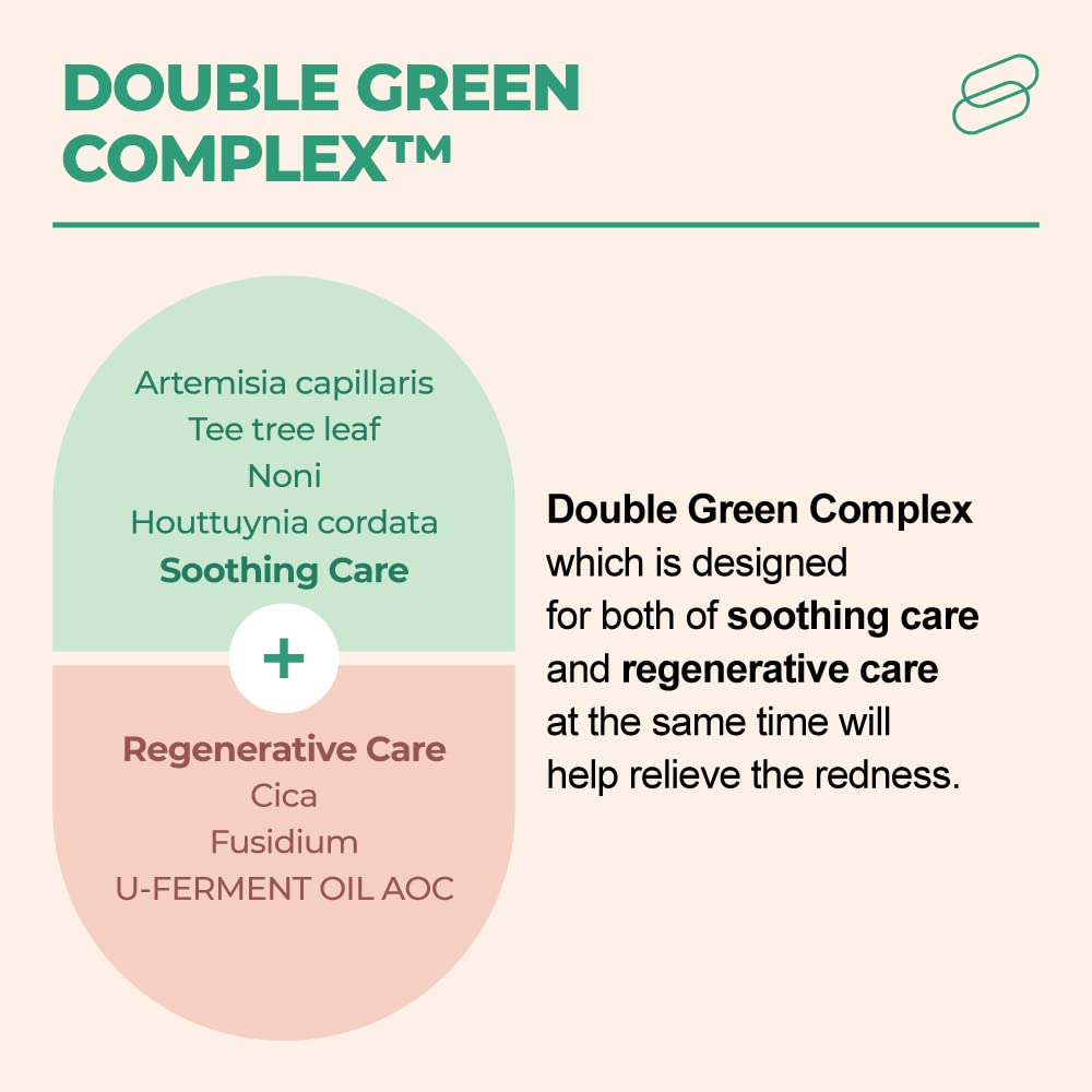 numbuzin No.2 Goodbye Redness Derma Tone Up | Color Corrector, Green to Beige, Derma Ingredients, Tea Tree Leaf | 1.69 fl oz