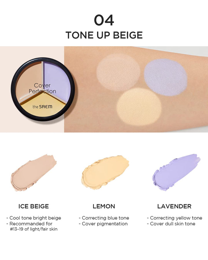 THE SAEM: COVER PERFECTION POT CONCEALER - 4.TONE UP BEIGE
