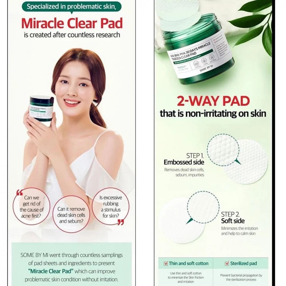 SOME BY MI AHA BHA PHA 30 DAYS MIRACLE TRUECICA CLEAR PAD (70ea)