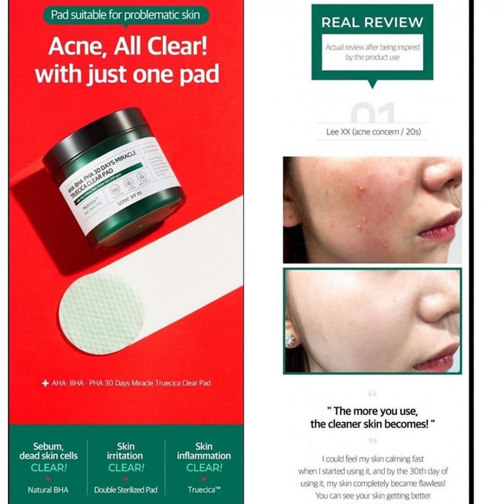 SOME BY MI AHA BHA PHA 30 DAYS MIRACLE TRUECICA CLEAR PAD (70ea)
