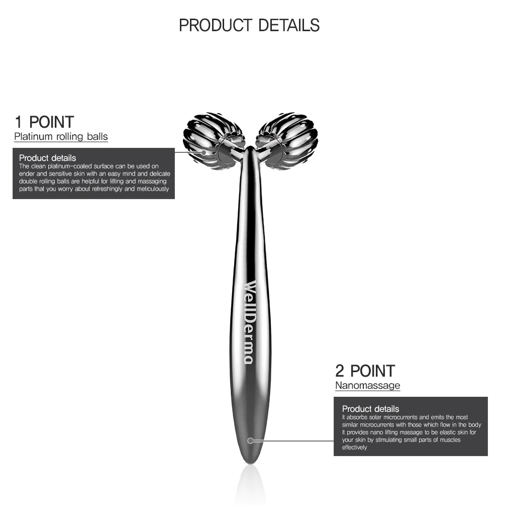 WellDerma - Face Lifting Dark Silver Roller