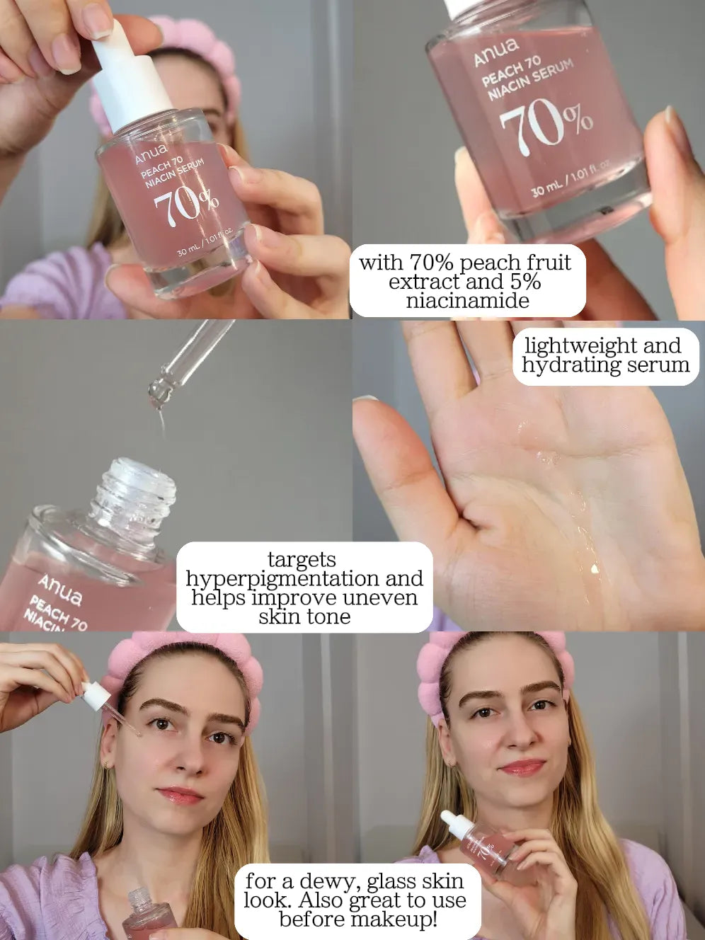 Anua - Peach 70% Niacinamide Serum 30ml