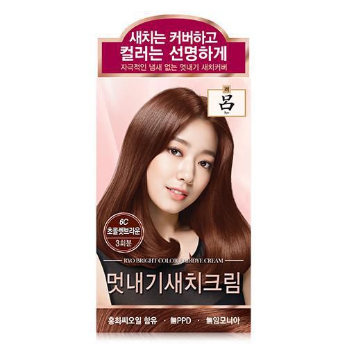 려 우아채 브라이트 컬러 염모 크림 (6C-초코브라운)