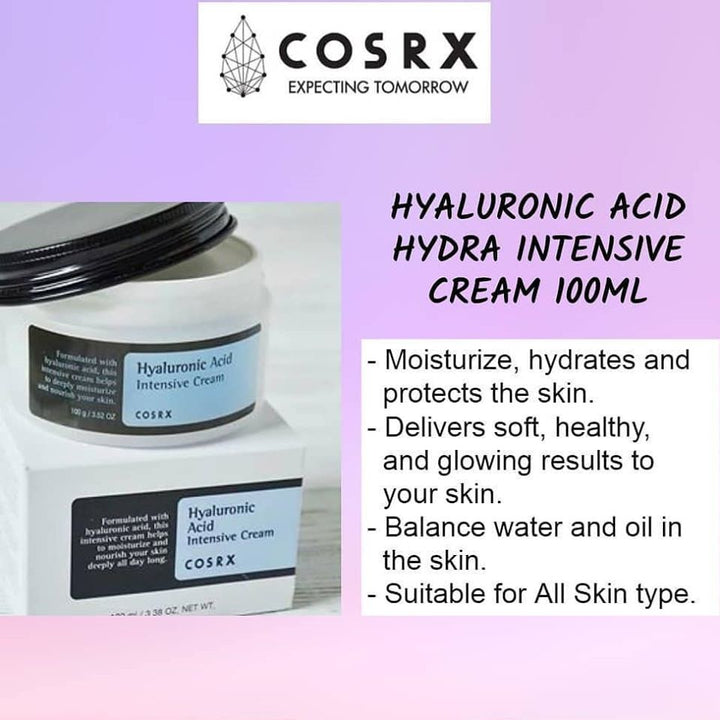 COSRX 히알루론산 인텐시브 크림, 3.53oz / 100g