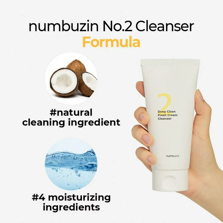 [Numbuzin] No.2 Deep Clean Fresh Cream Cleanser 120ml