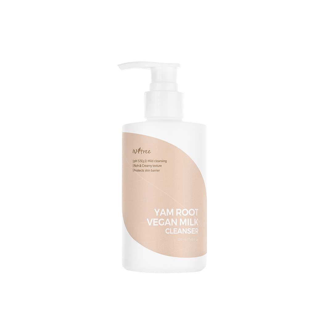 IsNtree Yam Root Vegan Milk Cleanser 220ml 7.43 fl.oz/cleanser with rich and creamy texture and protects skin barrier