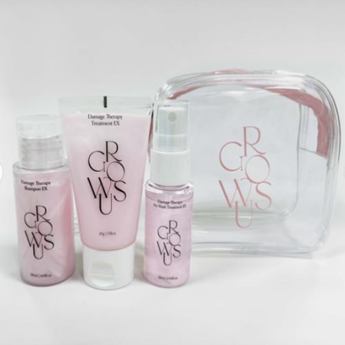 [GROWUS] (Renewal) Damage Therapy Travel Kit (Shampoo 50ml +Treatment 45g+No wash