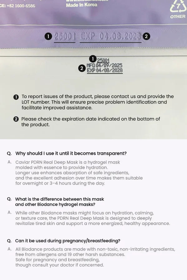 [BIODANCE] Rejuvenating Caviar PDRN Real Deep Mask (4ea)