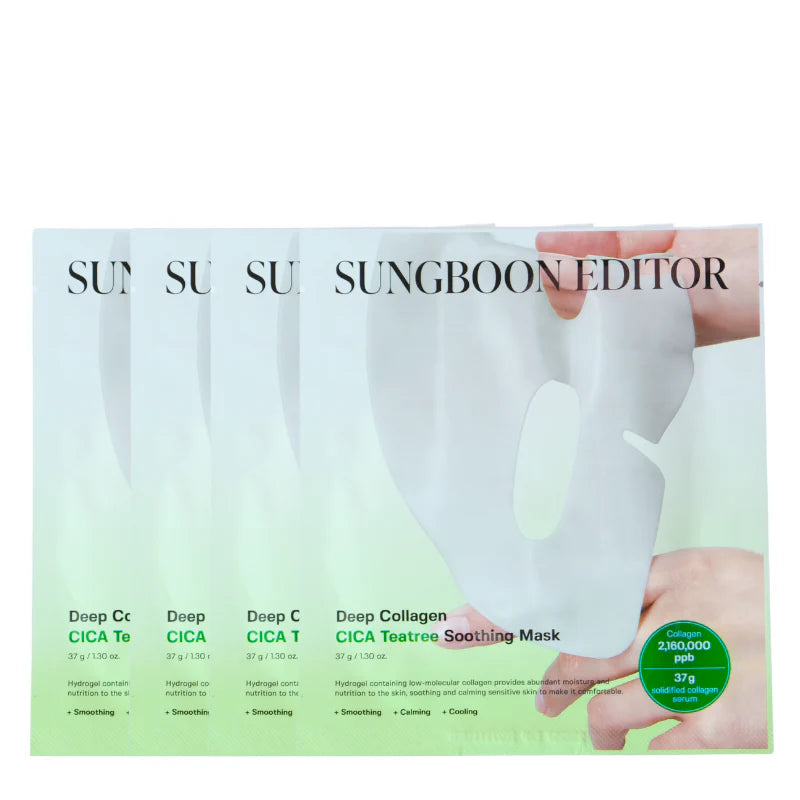 [Sungboon Editor] Deep Collagen Cica Teatree Soothing Mask Box (4ea)