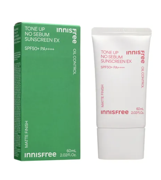 [Innisfree] Tone Up No Sebum Sunscreen EX SPF 50+ PA++++ 60ml