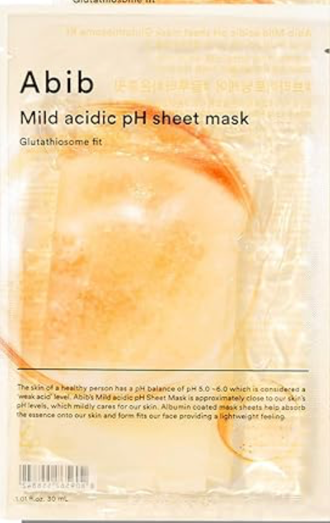 Abib Mild Acidic Ph Sheet Mask Glutathiosome Fit 1 Sheet (Skin Tone)