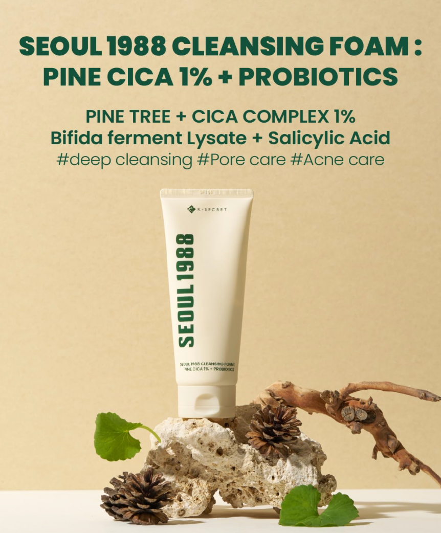 KSECRET Cleansing Foam : Pine Cica 1% + Probiotics 150ml