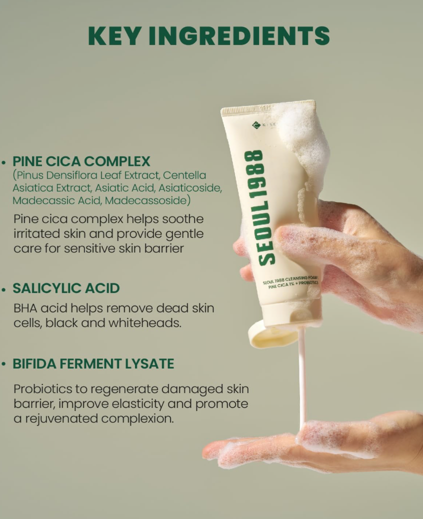 KSECRET Cleansing Foam : Pine Cica 1% + Probiotics 150ml