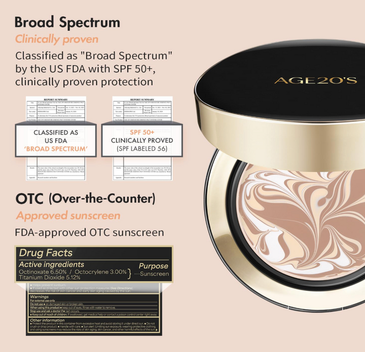 [age20] Signature Essence Cover Pact_Intense Cover #17N Ivory Broad Spectrum SPF50+