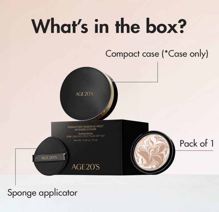 [age20] Signature Essence Cover Pact_Intense Cover #17N Ivory Broad Spectrum SPF50+
