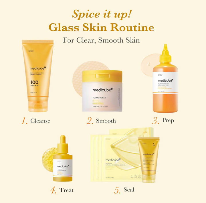 [Medicube] Kojic Acid Turmeric Smoothing Toner for Face & Body | Lightweight Toner for Balancing Uneven Skin Tone & Texture | Niacinamide, Glycolic Acid for Clear Glass Skin | 8.45 fl.oz