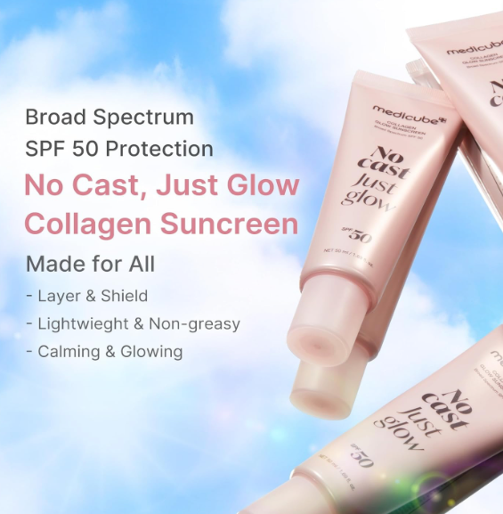 [medicube] No Cast Just Glow Collagen Sunscreen SPF 50 Broad