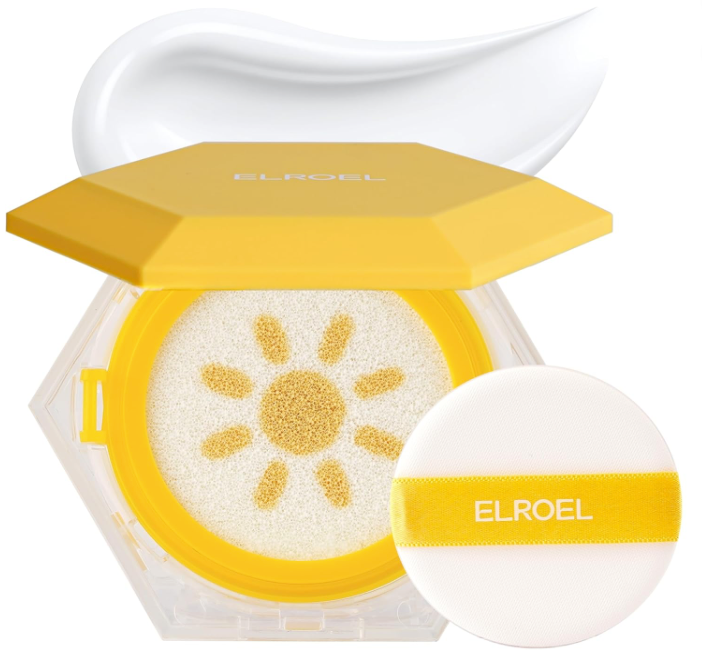 Pang Pang Sun Cushion Plus - Korean Hypoallergenic & Lightweight Sunscreen with Puff Sponge - Broad Spectrum SPF50+ PA++++ (0.53 oz)