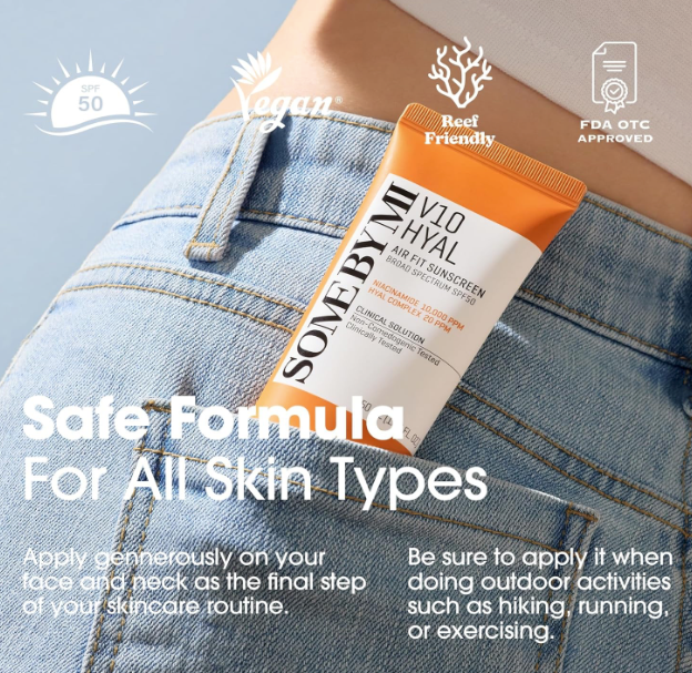 SOME BY MI V10 Hyal Air Fit Sunscreen SPF 50 – 1.69oz, 50ml