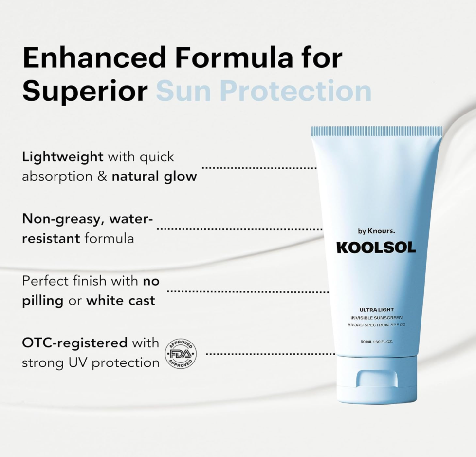 by Knours Ultra-Light Invisible Sunscreen SPF 50
