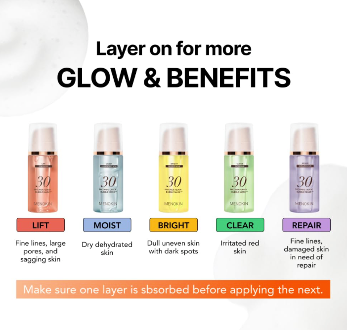 [MENOKIN] 30 Seconds Quick Bubble Mask [LIFT] - [Collagen]