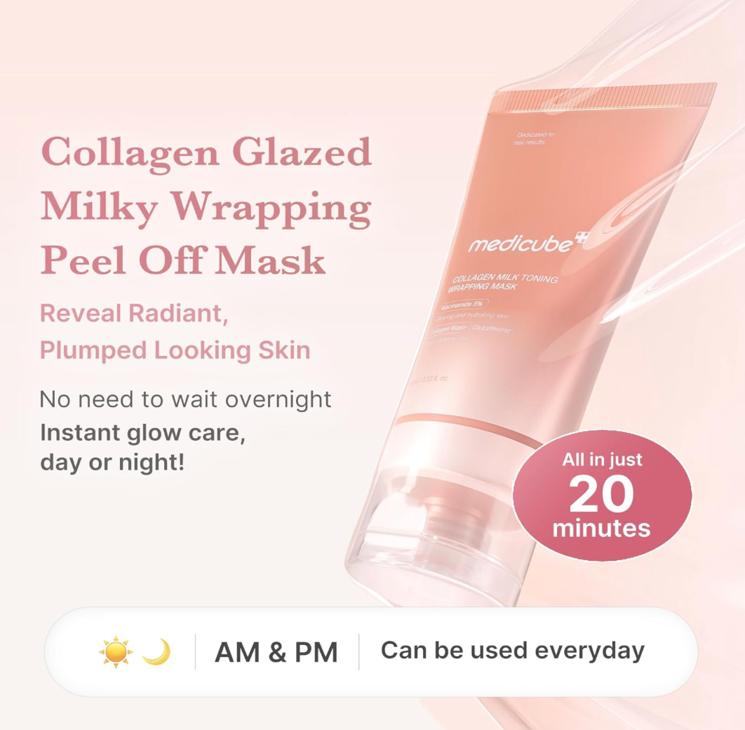 MEDICUBE COLLAGEN MILK TONING WRAPPING MASK 75ML