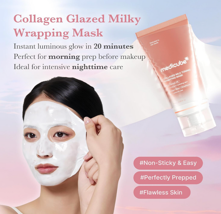 MEDICUBE COLLAGEN MILK TONING WRAPPING MASK 75ML