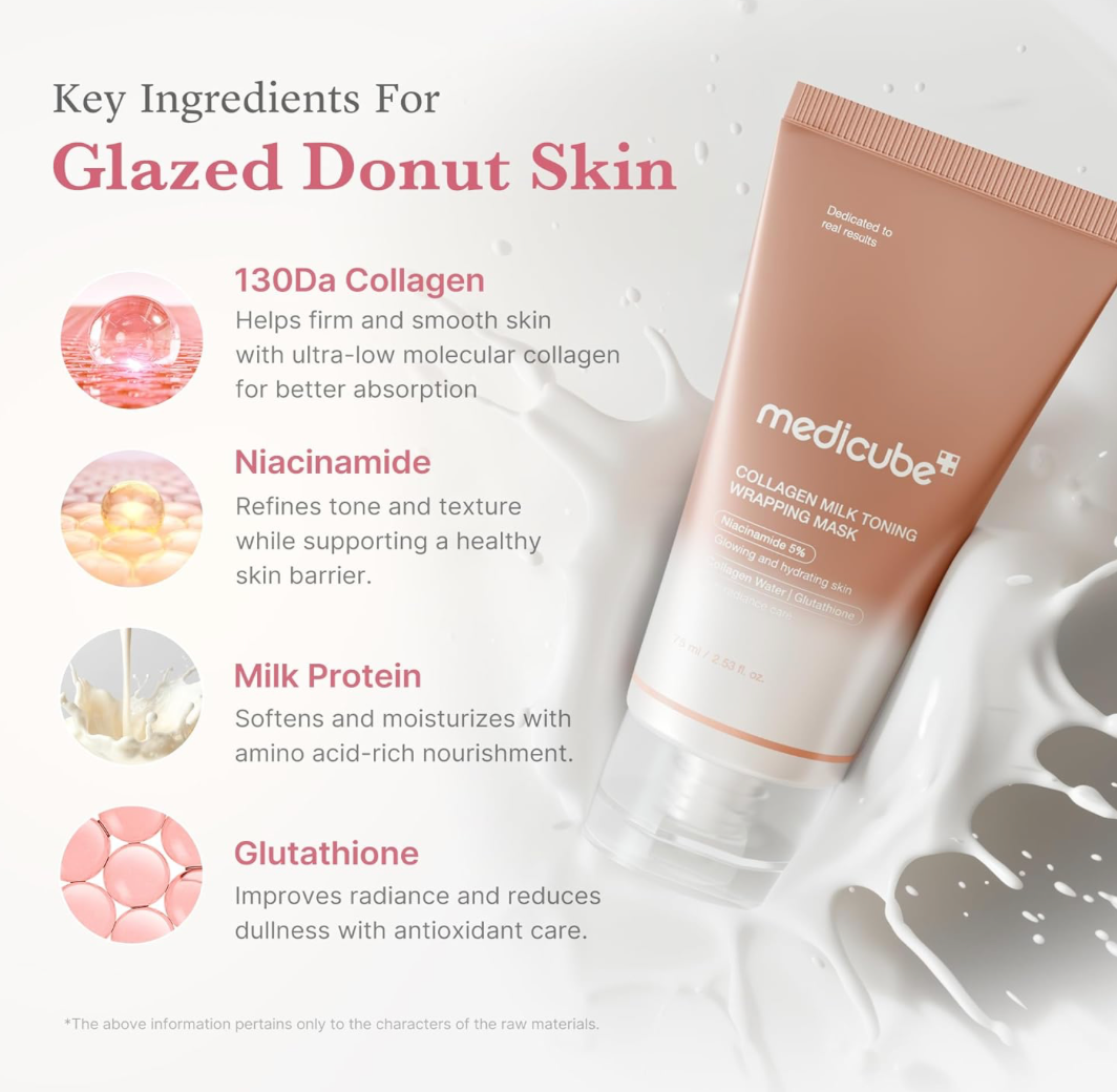 MEDICUBE COLLAGEN MILK TONING WRAPPING MASK 75ML