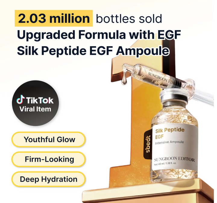 SUNGBOON EDITOR Intensive Deep Collagen Silk Peptide EGF Ampoule,1.35fl.oz