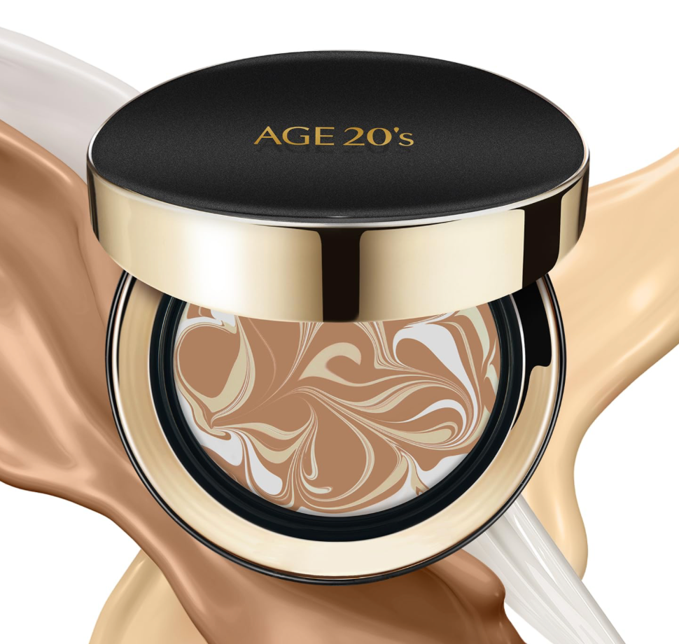 [age20] Signature Essence Cover Pact_Intense Cover #25N SAND | Cream Foundation, Dewy Finish, Natural Coverage Broad Spectrum SPF50+