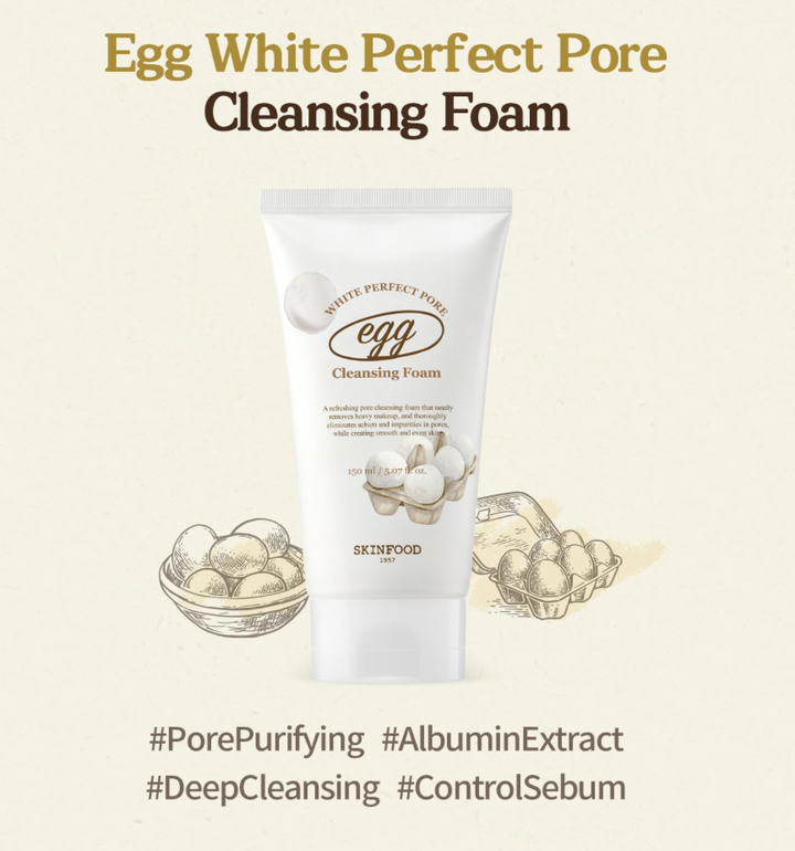 SKINFOOD EGG WHITE PERFECT PORE Cleansing Foam
