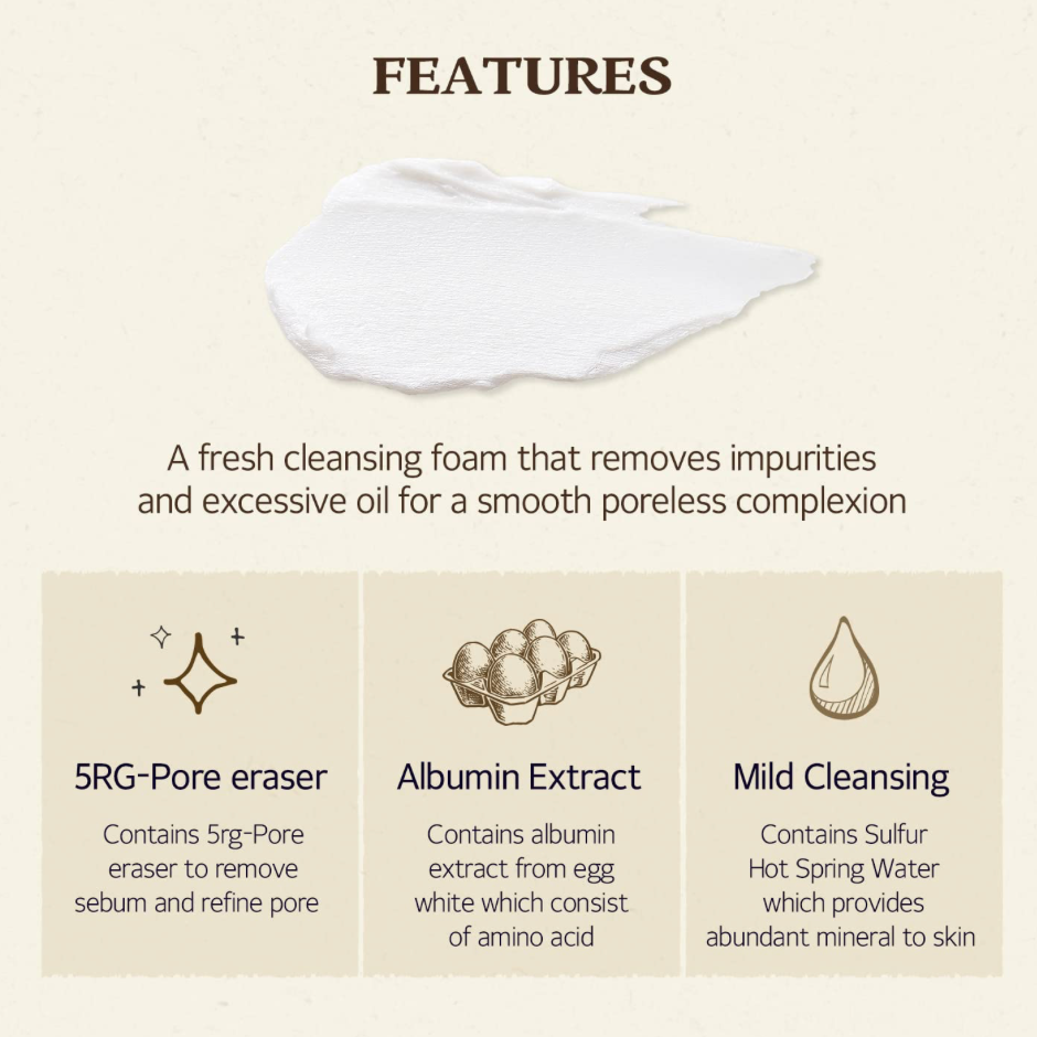 SKINFOOD EGG WHITE PERFECT PORE Cleansing Foam