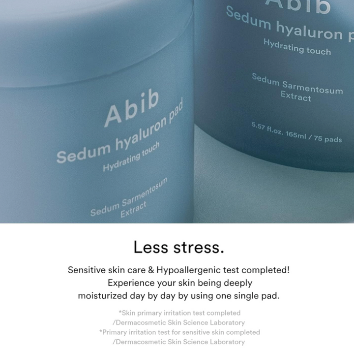 [Abib] SEDUM HYALURON PAD HYDRATING TOUCH 165ml / 75pads