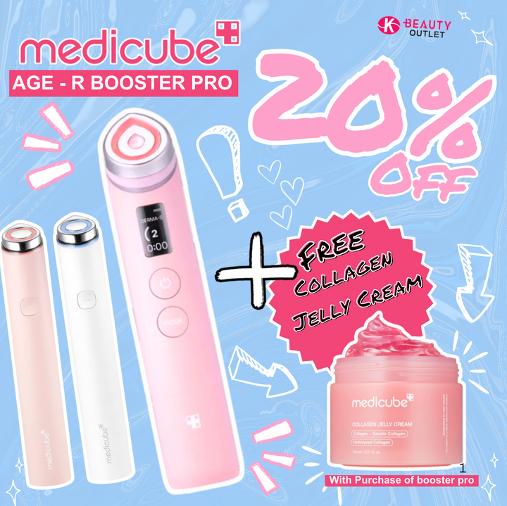 [Medicube] AGE-R Booster PRO ✨ Glass Skin Device + FREE Collagen Jelly Cream 50ml 🎁 (20% OFF)
