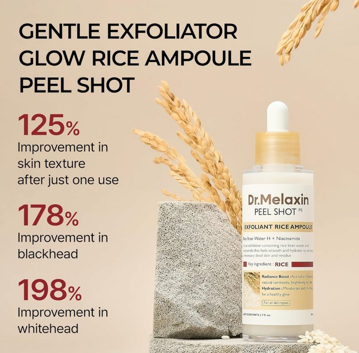 [Dr. Melaxin] Peel Shot Exfoliant Rice Ampoule