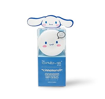 [The Crème Shop] Cinnamoroll Macaron Lip Balm with Vitamin E - Cinnamon Roll