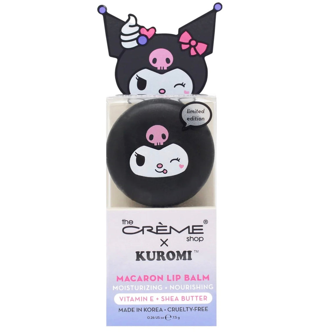 [The Crème Shop] Kuromi Macaron Lip Balm - Blueberry Smoothie