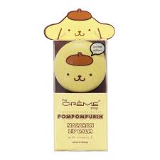 [The Crème Shop] Pompompurin Macaron Lip Balm with Vitamin E - Caramel Pudding