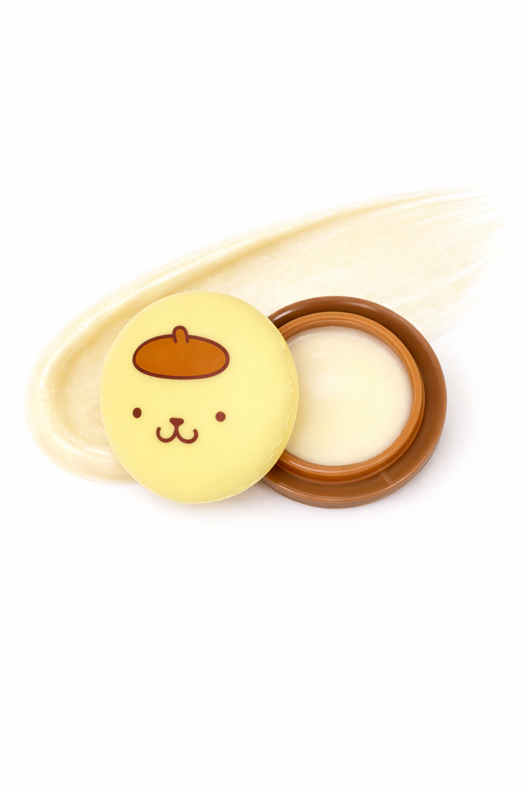 [The Crème Shop] Pompompurin Macaron Lip Balm with Vitamin E - Caramel Pudding