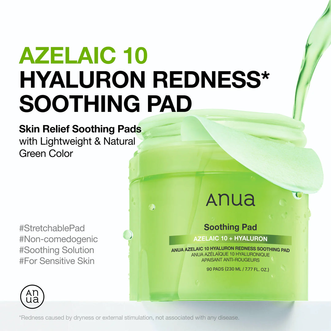 [Anua] Azelaic 10 Hyaluron Redness Soothing Pad 230ml (90ea)