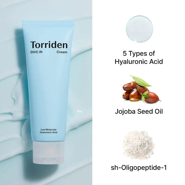 Torriden DIVE-IN Low Molecular Hyaluronic Acid Cream 80ml - Vegan