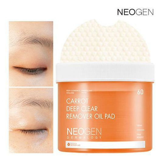 [Neogen] CARROT DEEP CLEAR REMOVER OIL PAD 150ml / 60EA