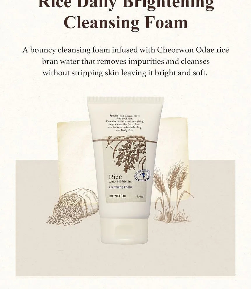 [Skinfood] Rice Daily Brightening Foam 150ml