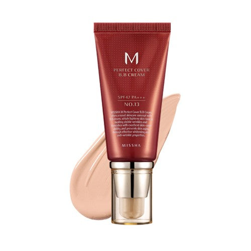 [Missha] M Perfect Covering BB Cream SPF42 PA+++,No.21 Light Beige, 50ml (Option No.21 Natural Beige)