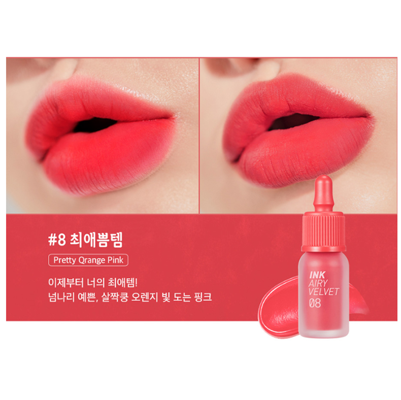 [Peripera] INK AIRY VELVET 008 Pretty Orange Pink (AD)
