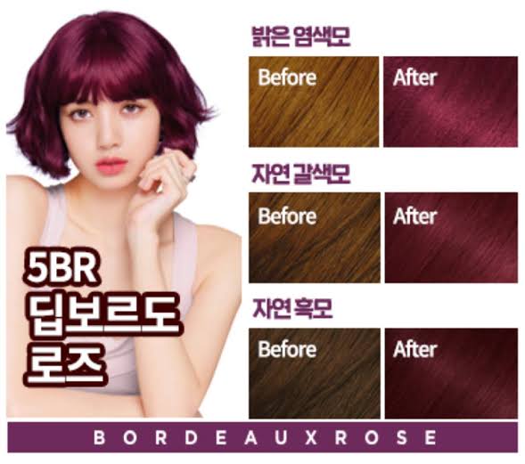 [MiseEnScene] Hello Bubble Form Hair Color / 5BR / Deep Bodeaux Rose