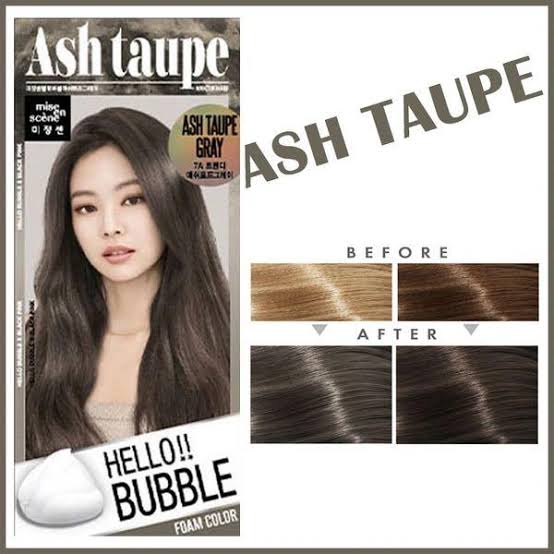 미쟝센 헬로 버블 헤어 폼 컬러 7A ASH TAUPE